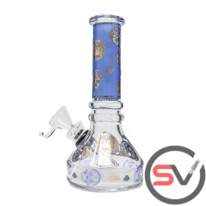 CALAVERA SKULL BLUE MINI BEAKER 6'